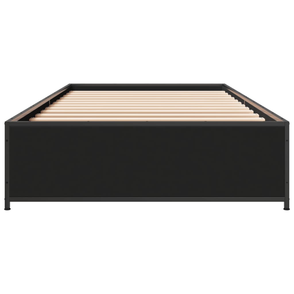 Bed Frame without Mattress Height 29 cm Length 190 cm Black 75 cm