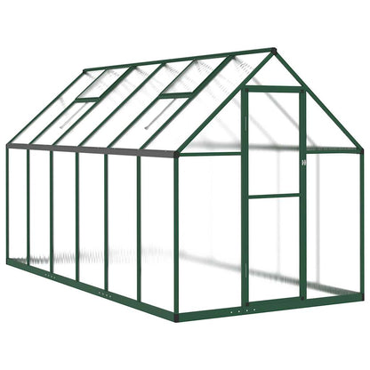 vidaXL Greenhouse with Base Frame Green 334x169x195 cm Aluminium 2