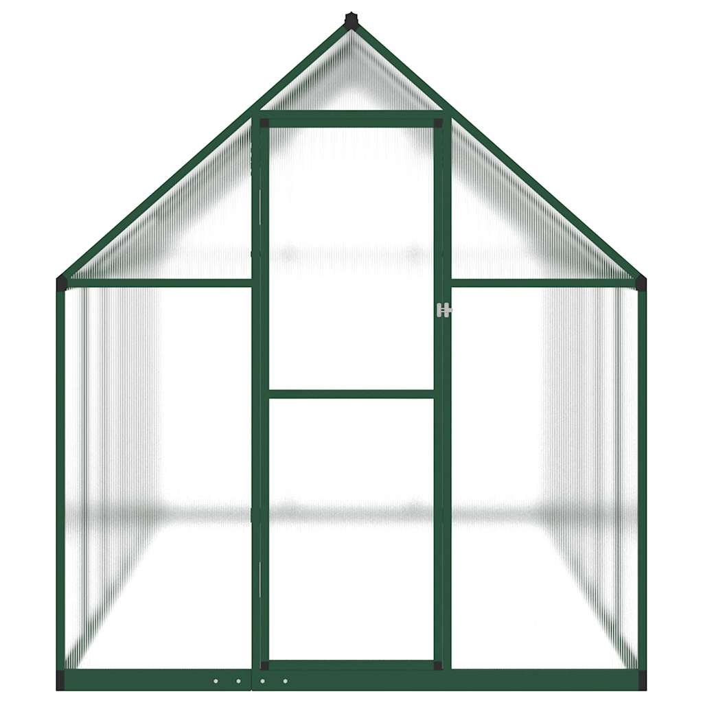 Greenhouse with Base Frame Aluminium Green 334 cm 195 cm