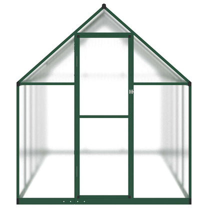 Greenhouse with Base Frame Aluminium Green 334 cm 195 cm