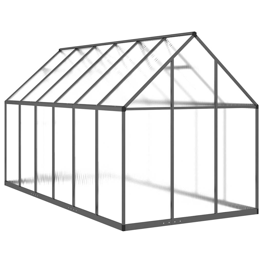 vidaXL Greenhouse with Base Frame Anthracite 334x169x195 cm Aluminium 4
