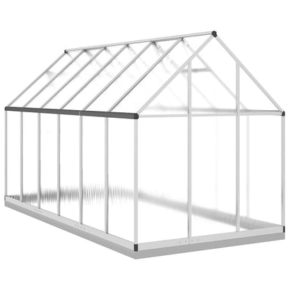 vidaXL Greenhouse with Base Frame Silver 334x169x202 cm Aluminium 4