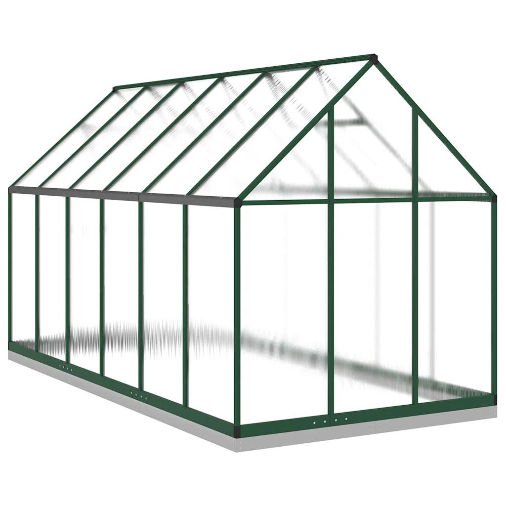 vidaXL Greenhouse with Base Frame Green 334x169x202 cm Aluminium 4