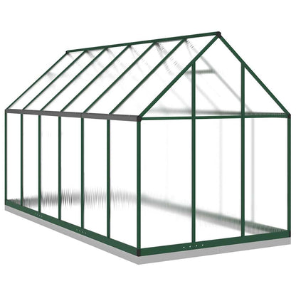 vidaXL Greenhouse with Base Frame Green 334x169x202 cm Aluminium 4