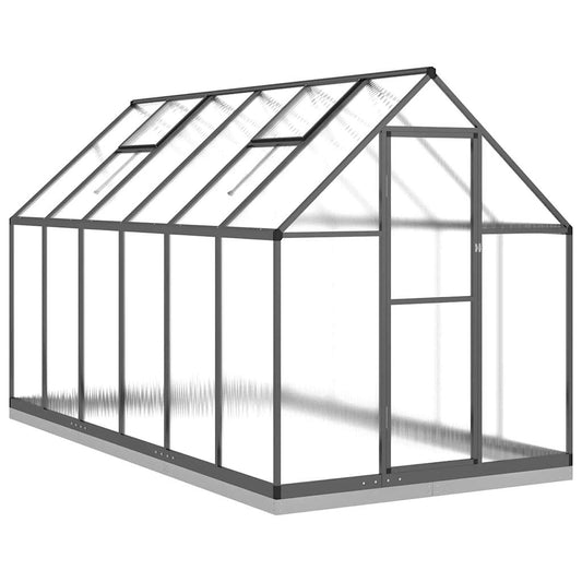 vidaXL Greenhouse with Base Frame Anthracite 334x169x202 cm Aluminium 2