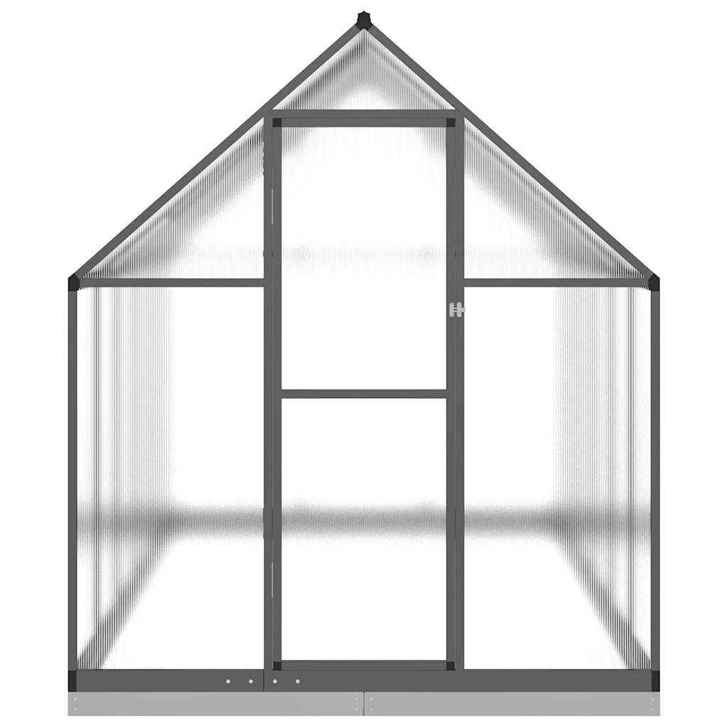 Greenhouse with Base Frame Aluminium Anthracite 334 cm 202 cm