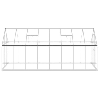 vidaXL Greenhouse with Base Frame Silver 445x169x195 cm Aluminium 4