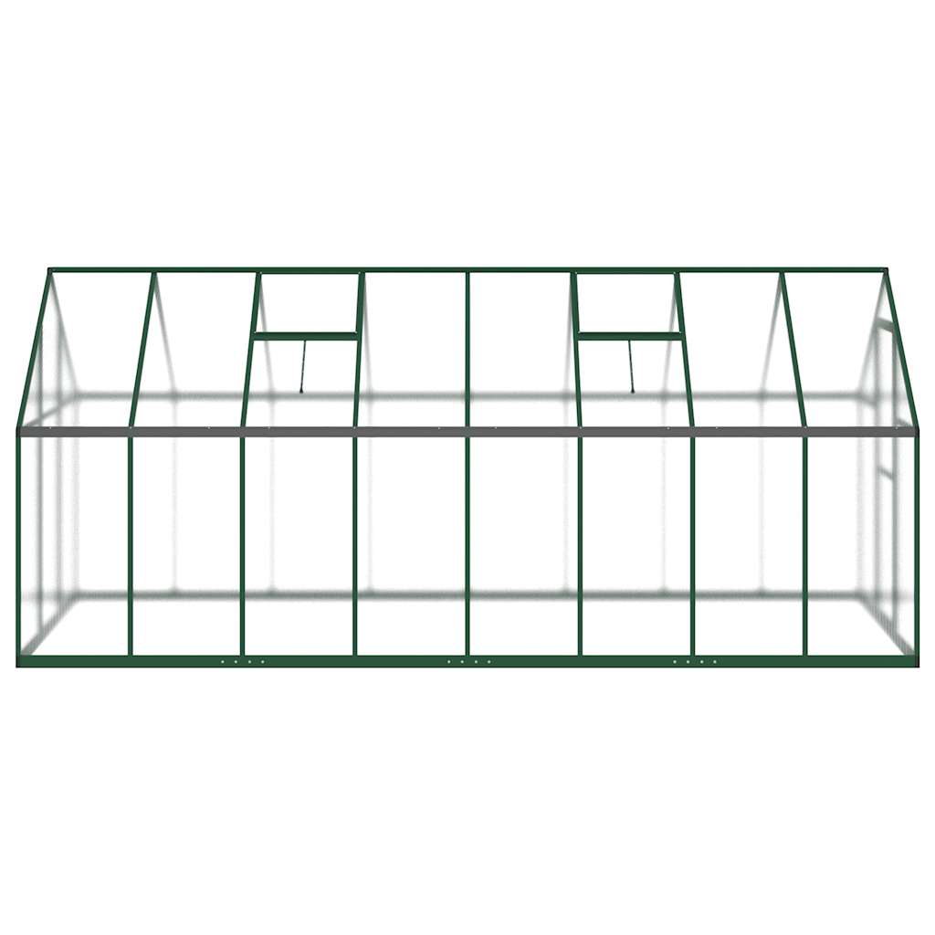vidaXL Greenhouse with Base Frame Green 445x169x195 cm Aluminium 4