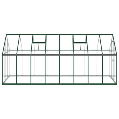 vidaXL Greenhouse with Base Frame Green 445x169x195 cm Aluminium 4