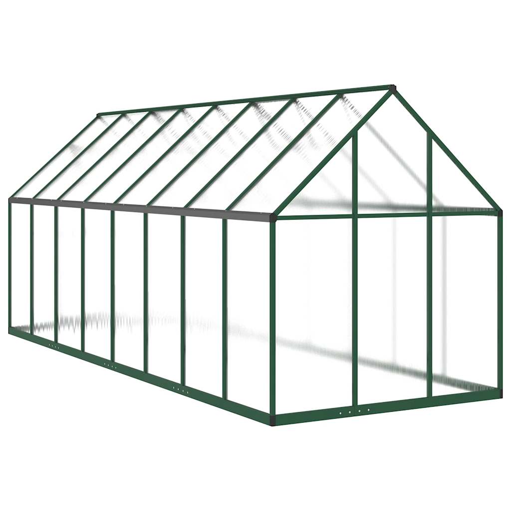 vidaXL Greenhouse with Base Frame Green 445x169x195 cm Aluminium 5