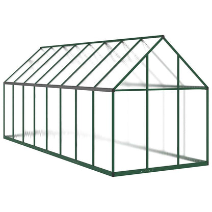 vidaXL Greenhouse with Base Frame Green 445x169x195 cm Aluminium 5
