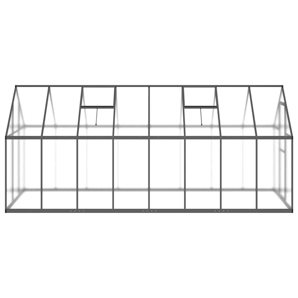 vidaXL Greenhouse with Base Frame Anthracite 445x169x195 cm Aluminium 4