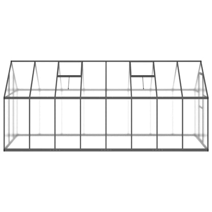 vidaXL Greenhouse with Base Frame Anthracite 445x169x195 cm Aluminium 4