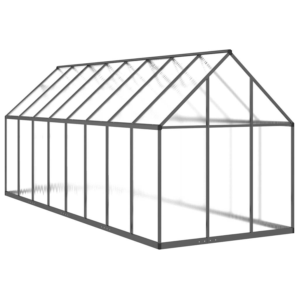 vidaXL Greenhouse with Base Frame Anthracite 445x169x195 cm Aluminium 5