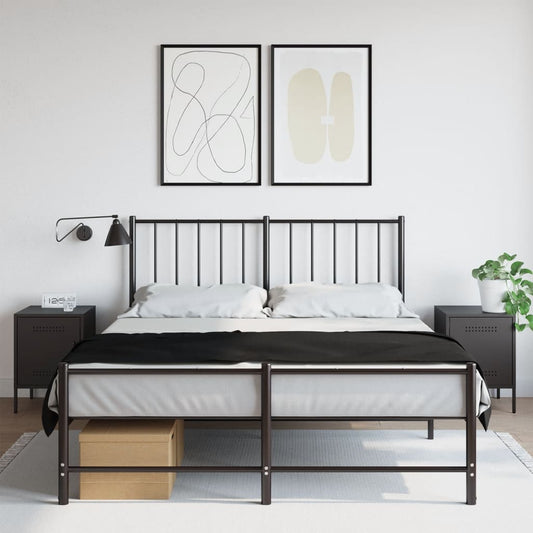 Bedside Cabinet 36x39x50,5 cm Steel Black 2