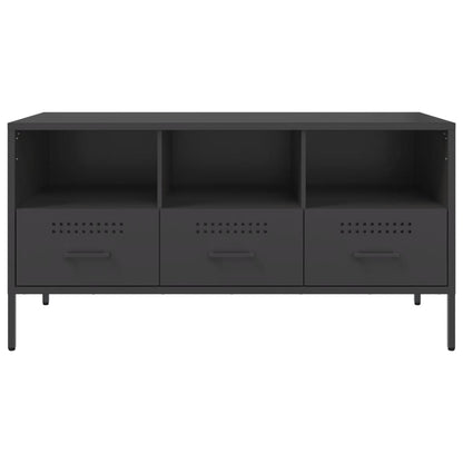 TV Cabinet 100,5x39x50,5 cm Steel Black