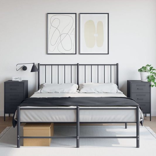 Bedside Cabinet 36x39x68 cm Steel Anthracite 2