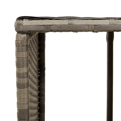 vidaXL Hot Tub Surround Grey Poly Rattan and Solid Wood Acacia 6