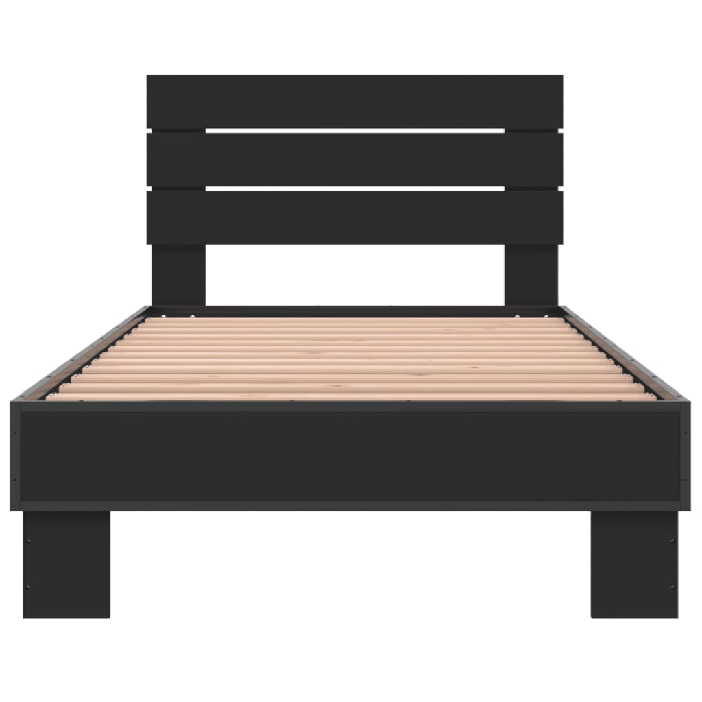 Bed Frame without Mattress 90x200 cm Black