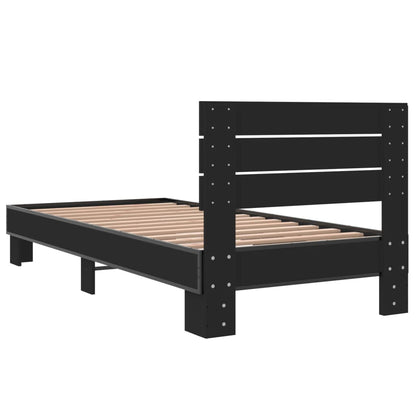 Bed Frame without Mattress 90x200 cm Black
