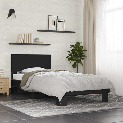 Bed Frame without Mattress Length 190 cm Black 75 cm