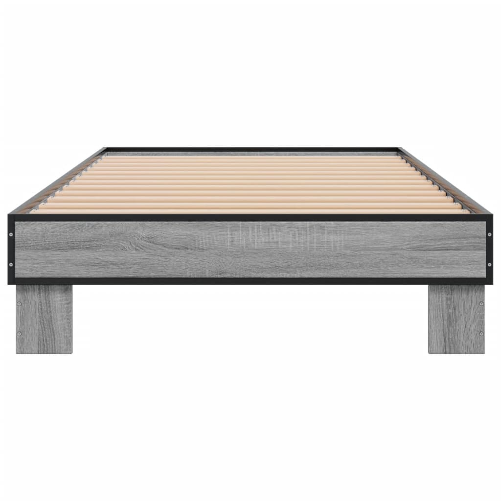 Bed Frame without Mattress 100x200 cm Grey sonoma