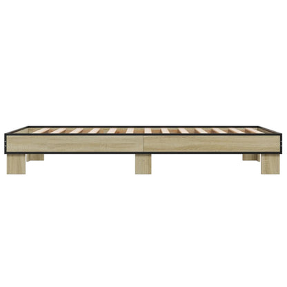Bed Frame without Mattress Length 190 cm Sonoma Oak 75 cm