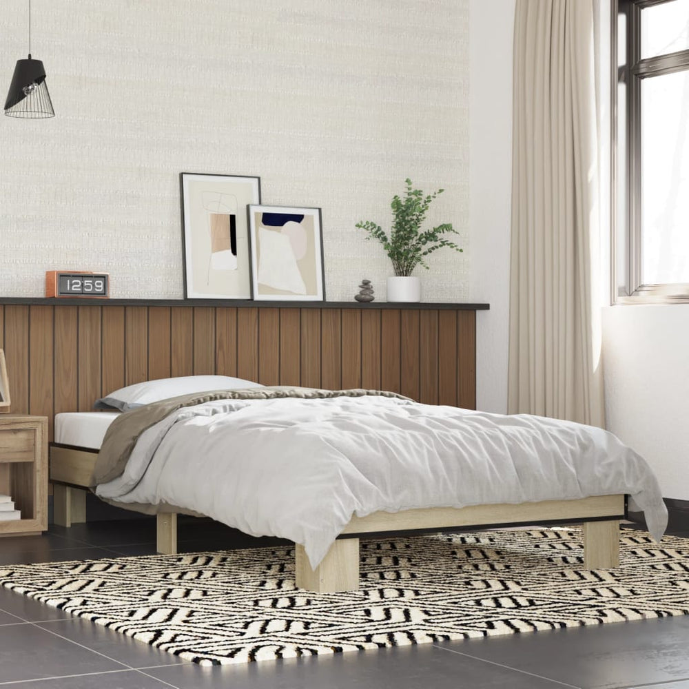 vidaXL Bed Frame without Mattress Length 190 cm Sonoma Oak