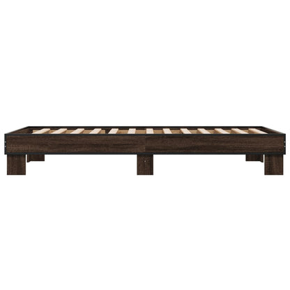 Bed Frame without Mattress Length 190 cm Brown Oak 75 cm