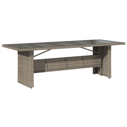 vidaXL 7 Piece Garden Dining Set with Cushions Grey Poly Rattan 4
