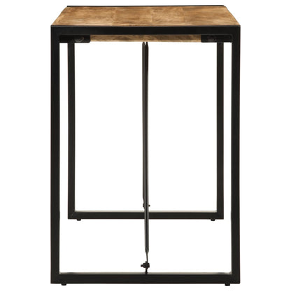 Dining Table 120 cm Black Height 76 cm 55 cm Solid rough mango wood