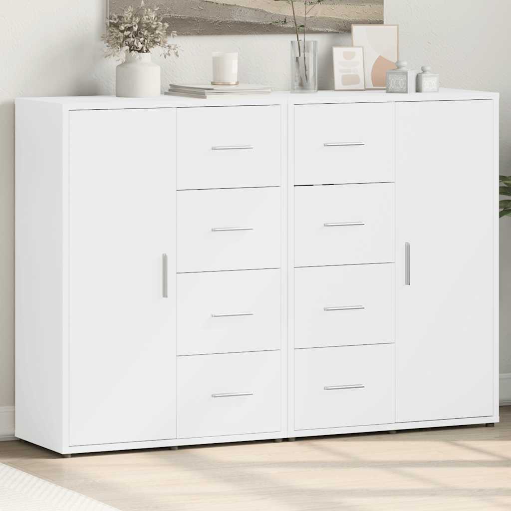 Sideboards 2 pcs 60x31x84 cm Engineered Wood White