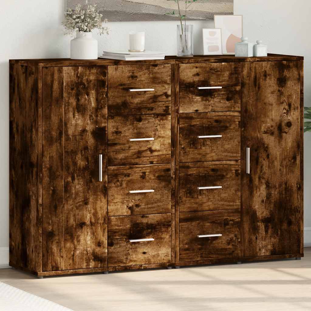 Sideboards 2 pcs 60x31x84 cm Engineered Wood Smoked oak