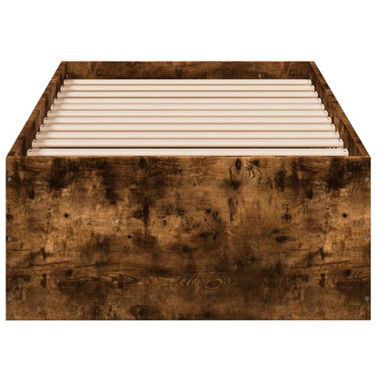 Bed Frame without Mattress Length 190 cm Height 35 cm Smoked oak 75 cm