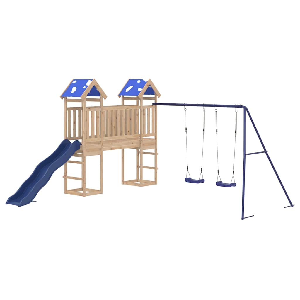 vidaXL Outdoor Playset Solid Wood Pine 3