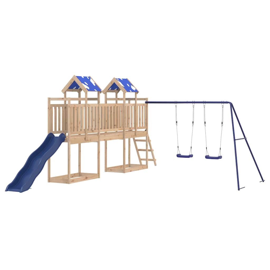 vidaXL Outdoor Playset Solid Wood Pine 3