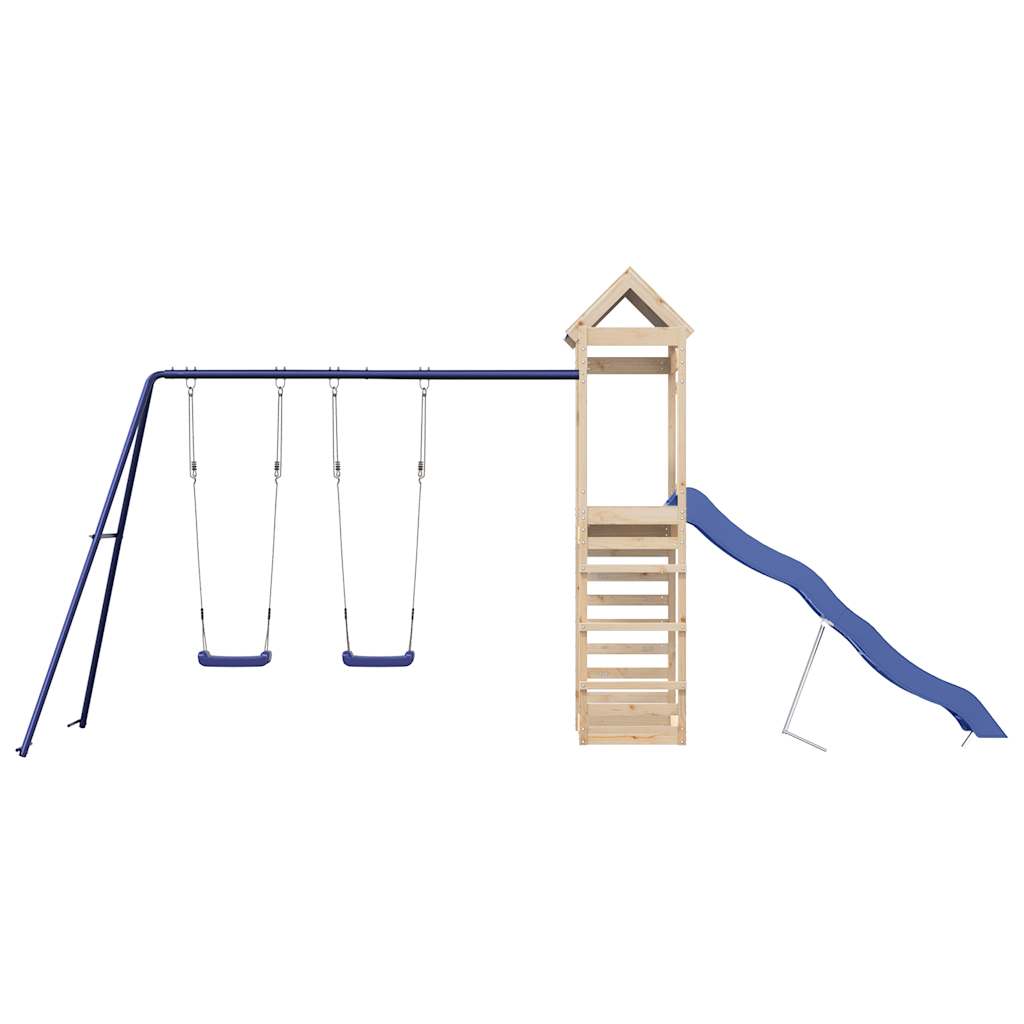 vidaXL Outdoor Playset Solid Wood Pine 3