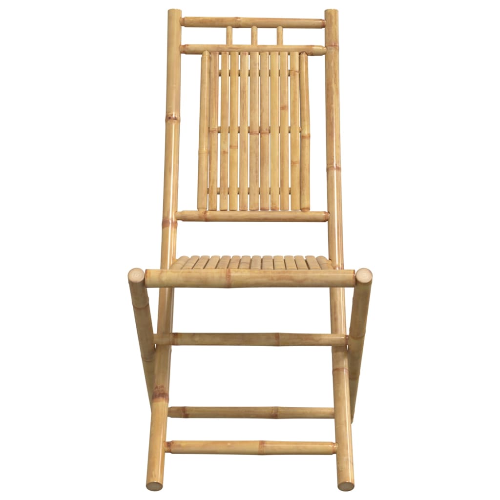 vidaXL Folding Chairs 8 pcs 46x66x99 cm Bamboo 5
