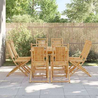 vidaXL Folding Chairs 8 pcs 46x66x99 cm Bamboo 1