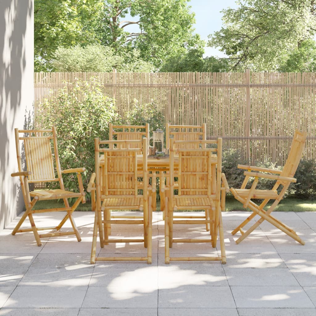 vidaXL Folding Chairs 6 pcs 53x66x99 cm Bamboo 1