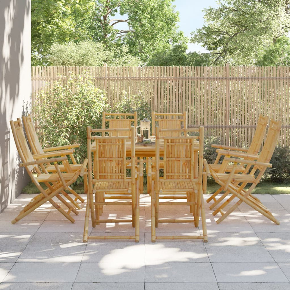 vidaXL Folding Chairs 8 pcs 53x66x99 cm Bamboo