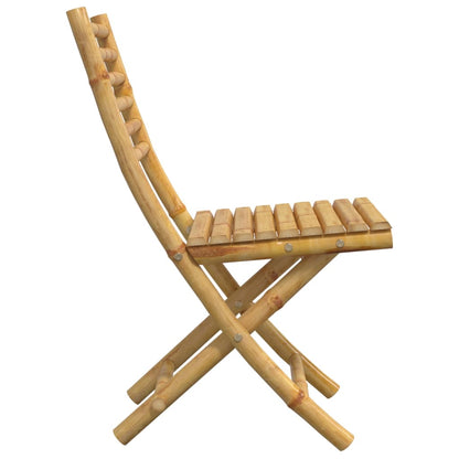 vidaXL Folding Chairs 8 pcs 43x54x88 cm Bamboo 6