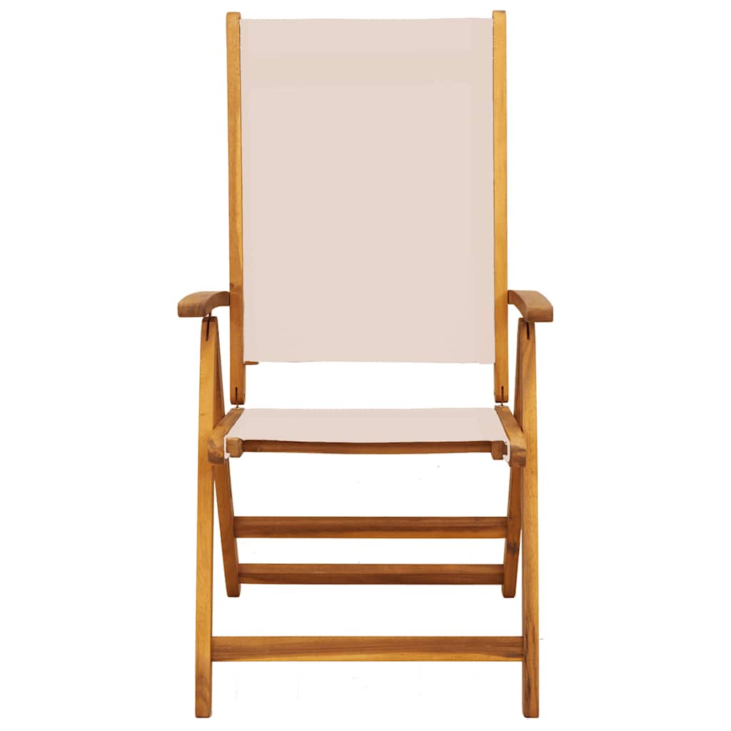 vidaXL Folding Chairs 8 pcs Solid Wood Acacia and Textilene 4