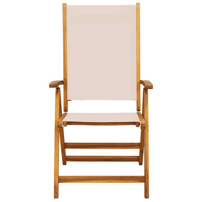 vidaXL Folding Chairs 8 pcs Solid Wood Acacia and Textilene 4