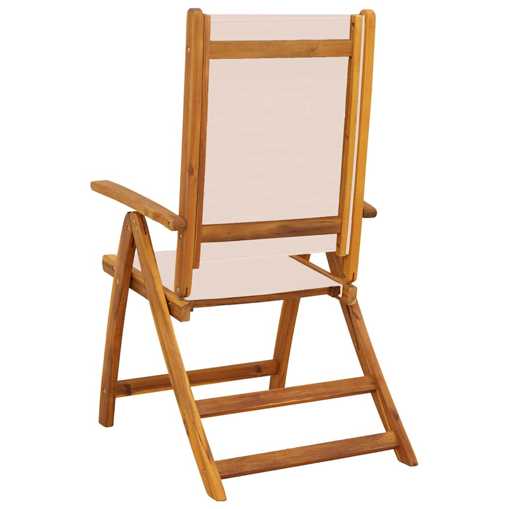 vidaXL Folding Chairs 8 pcs Solid Wood Acacia and Textilene 5
