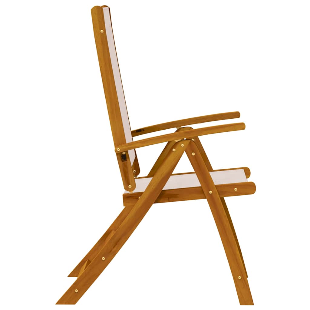 vidaXL Folding Chairs 8 pcs Solid Wood Acacia and Textilene 6