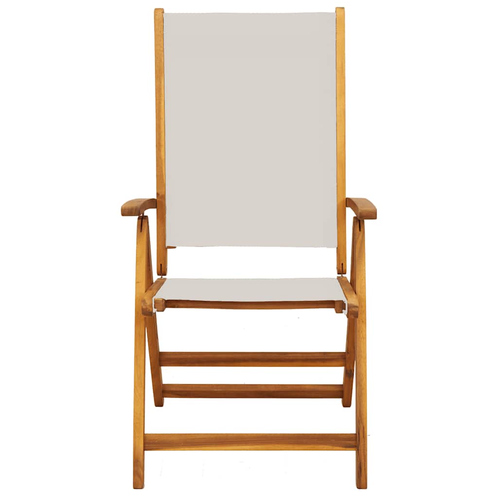 vidaXL Folding Chairs 8 pcs Solid Wood Acacia and Textilene 5