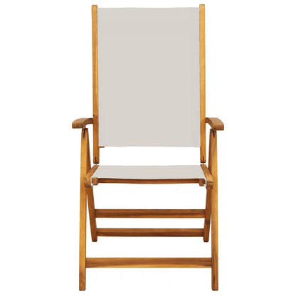 vidaXL Folding Chairs 8 pcs Solid Wood Acacia and Textilene 5