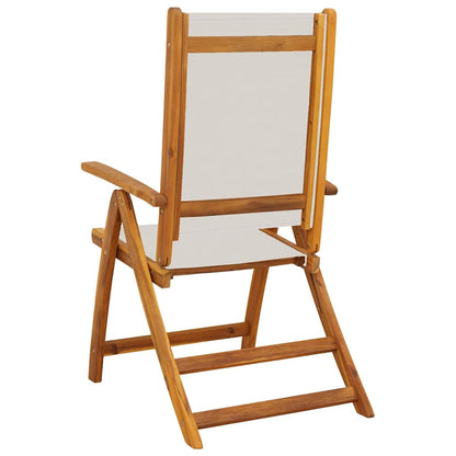 vidaXL Folding Chairs 8 pcs Solid Wood Acacia and Textilene 6