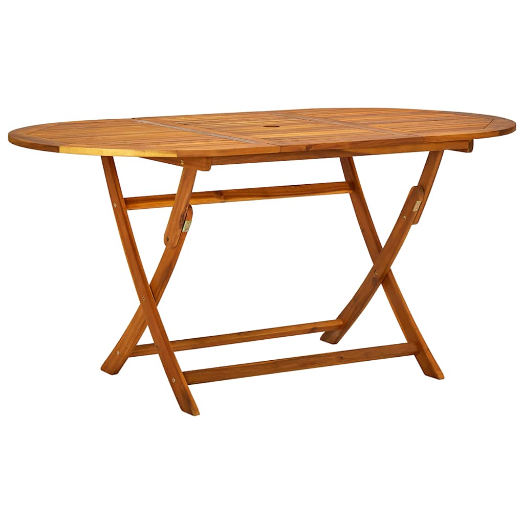 vidaXL 5 Piece Garden Dining Set Solid Wood Acacia and Textilene 3